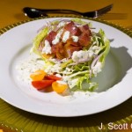 J Scott Catering First Course Options Wedge Salad with Bacon and Blue Cheese