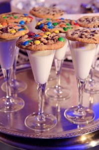 Milk topped with Cookies