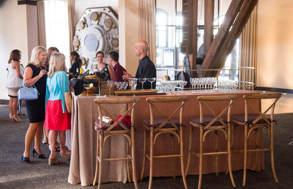 Happy guests at the bar