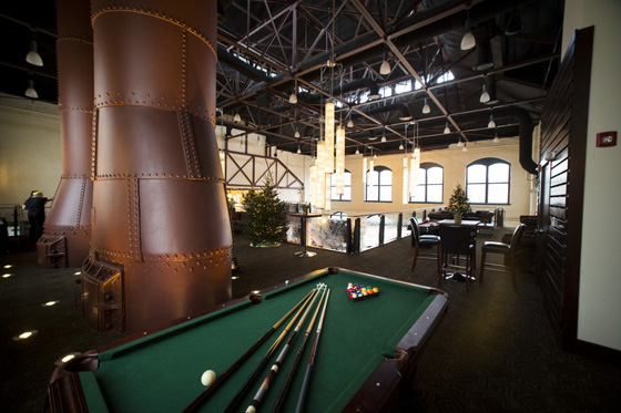 Pool Table at Holiday Work Party