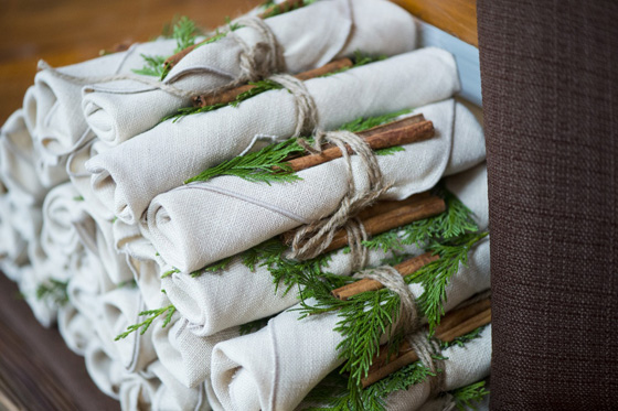 Winter Décor for our Cozy Corporate Holiday Party Napkins