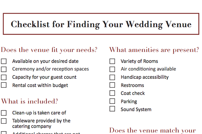 wedding venue checklist philadelphia catering companies