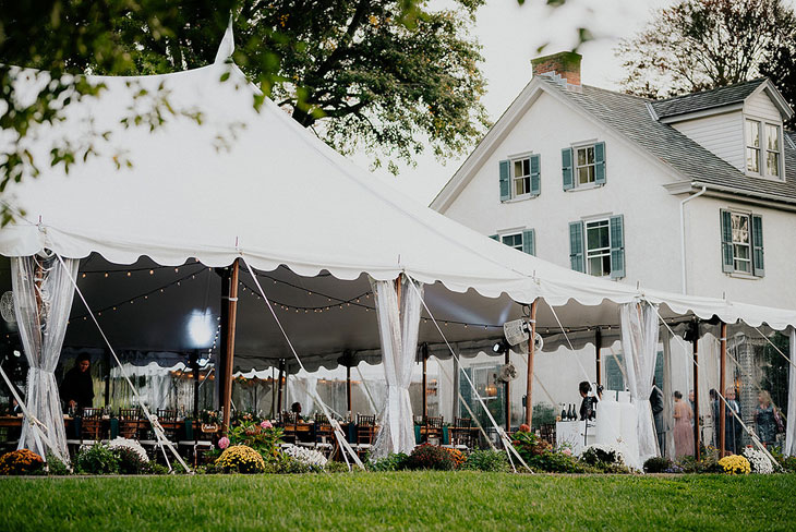 Tent at Springton Manor Farm Wedding Venue