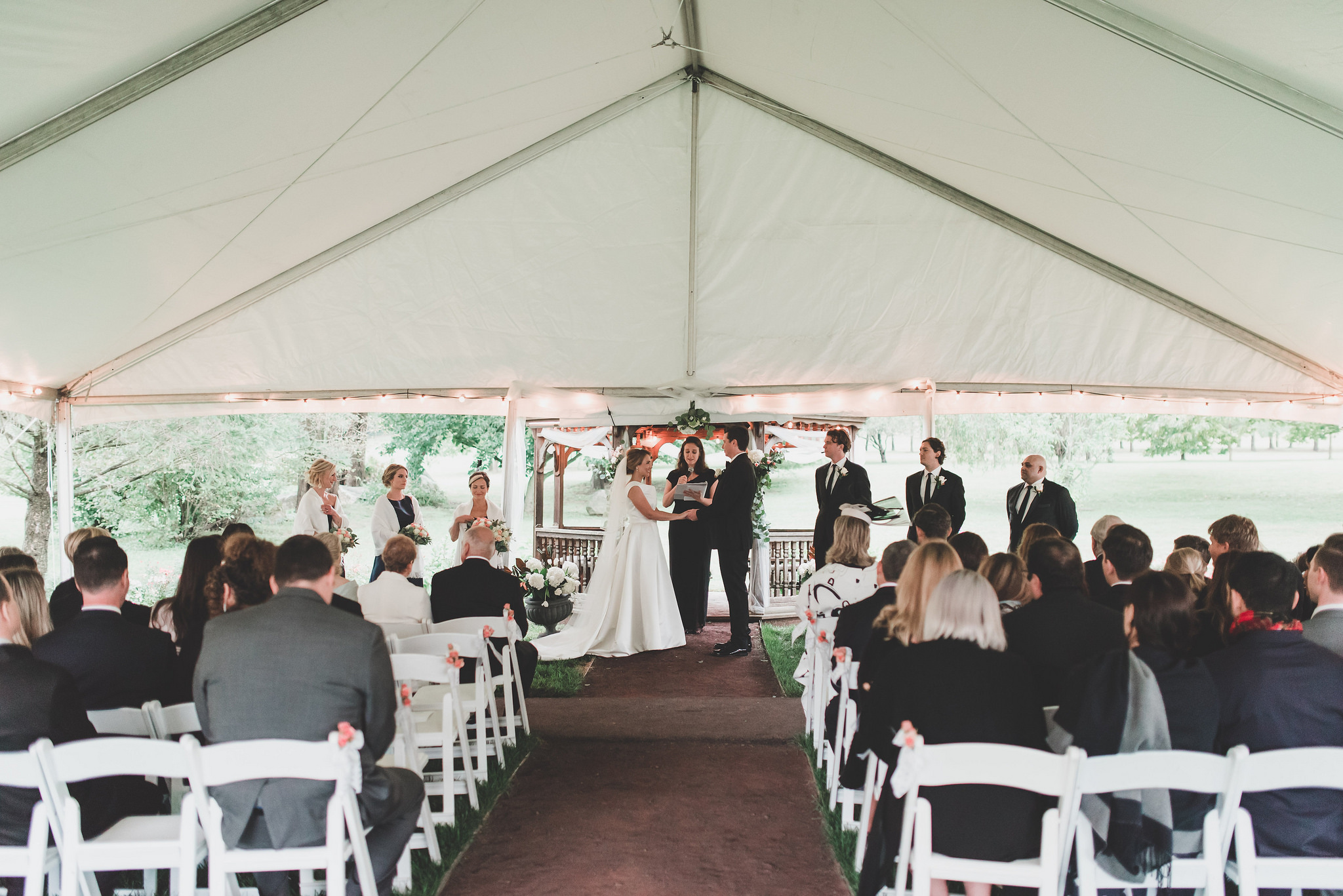 Outdoor Ceremony with Rain Plan