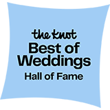 The Knot Best of Weddings Hall of Fame award